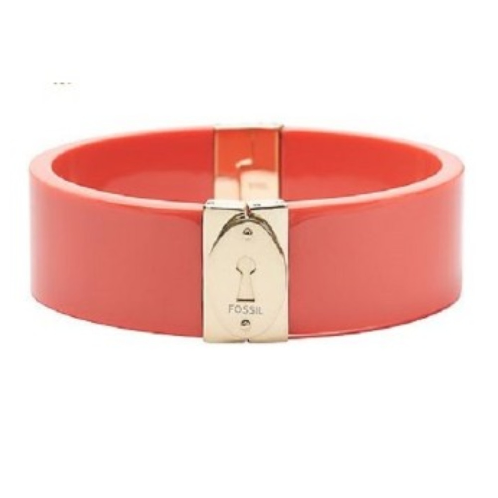 Fossil Brand Bangle Cuff Bracelet Coral